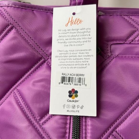 Lug Rally Tote Bag Acai Berry - Picture 14 of 14